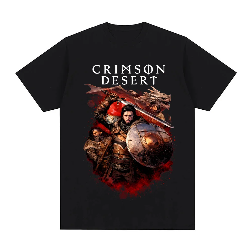 Crimson Desert 2026 Summer new style T-Shirt Comfortable High Quality Tees Action-adventure video games Printing Round Neck TEES