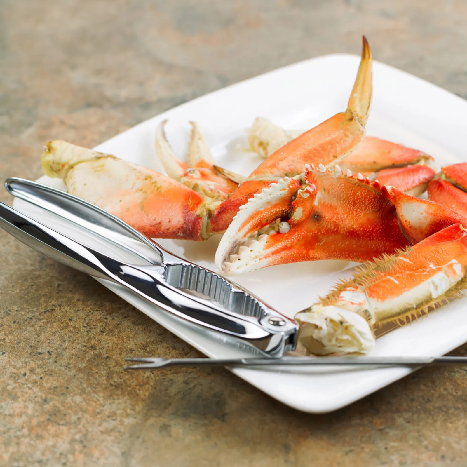 

1Set Seafood Tools Set Premium Crab Eating Kit Rust-Resistant Stainless Steel Shell Cracker Fork Scissor Spoon for Family