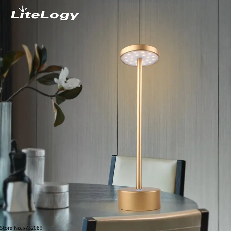 hot sell battery operated rechargeable cordless modern led restaurant table lamp