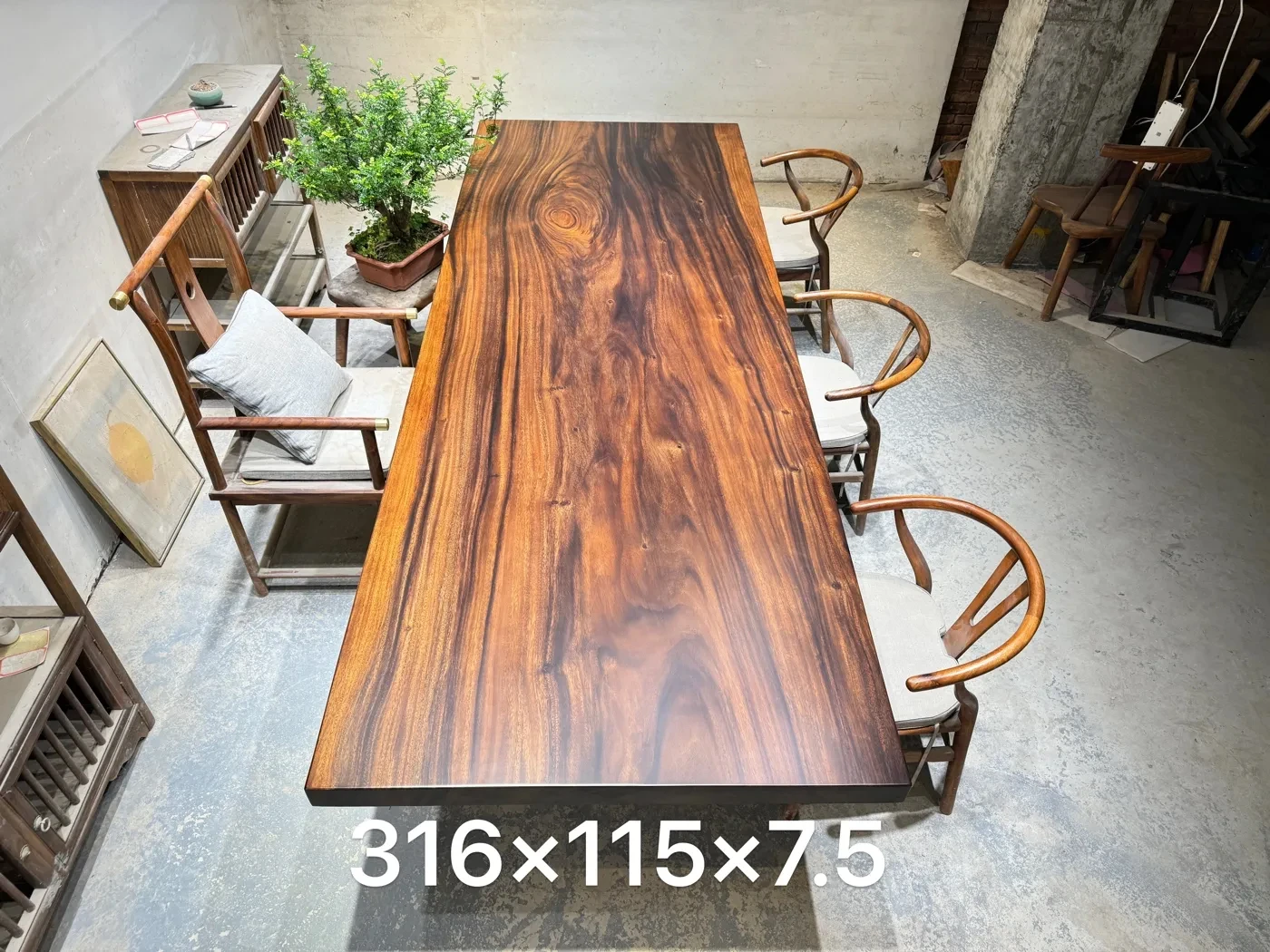 American walnut large board, full 316 * 115 * 7.5 + bracket