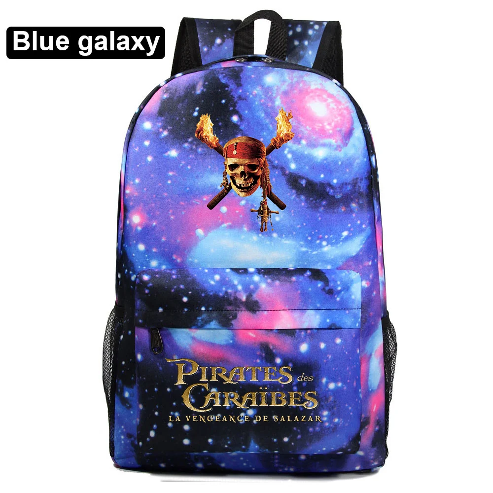 Fashion Disney Pirates Of The Caribbean Printed School Backpack Girl Boy Schoolbag Rucksack Teenager Harajuku Travel Bag Mochila