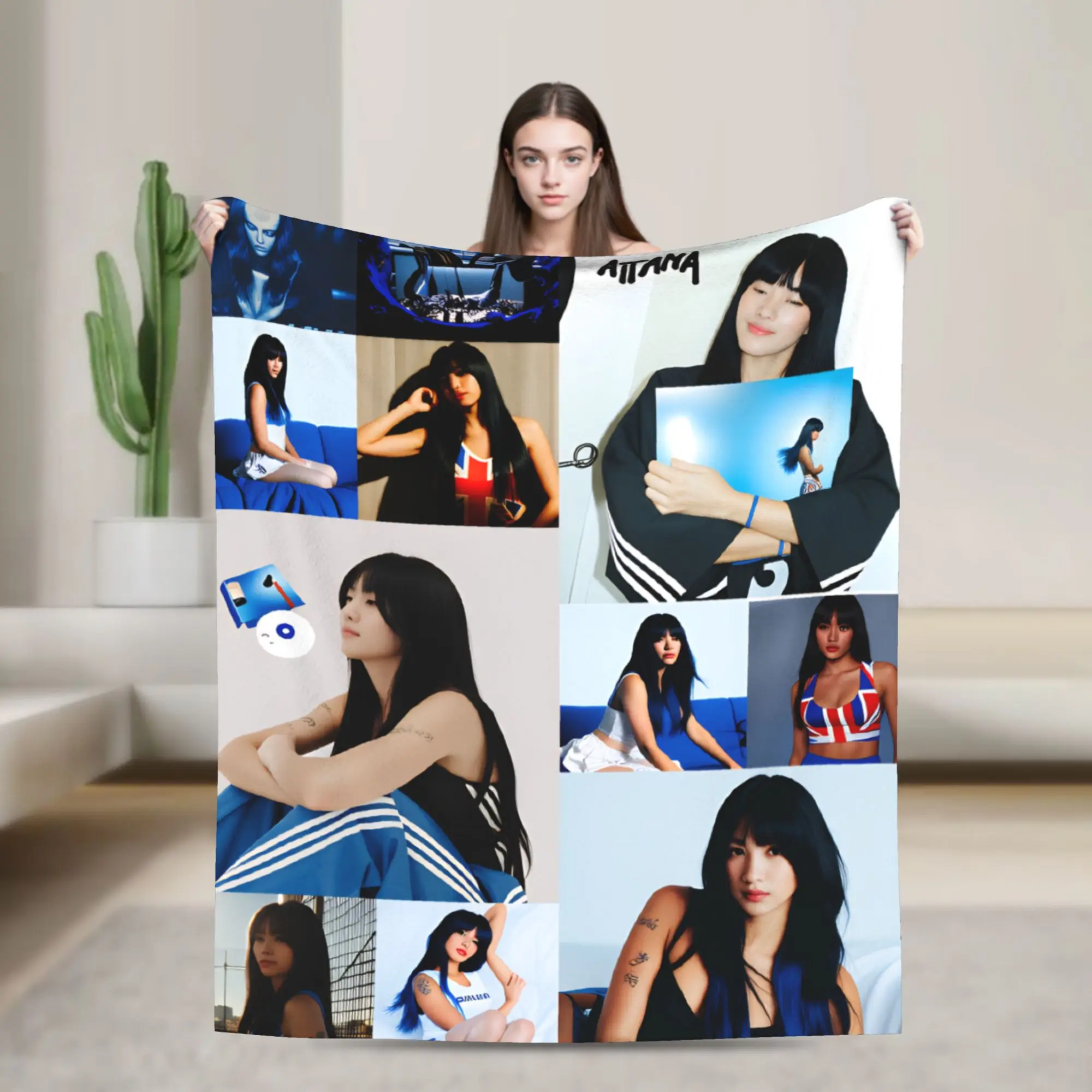 

Aitanaed Singer Soft Blanket Spanish Art Camping Plush Throw Blanket Novelty Couch Chair Flannel Bedspread Sofa Bed Cover