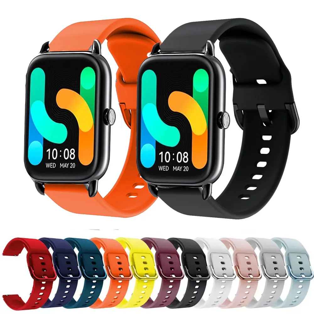 20mm 22mm Smart Watch Band For Haylou RS4 Plus/RS4/LS02 Silicone Replacement Bracelet For Haylou GST/RT2 Sport Watch Strap