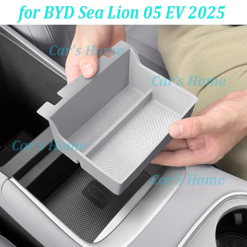 For BYD Sea Lion 05 EV 2025 Car Tissue Box Storage Box Central Console Silicone Storage Interior Accessories