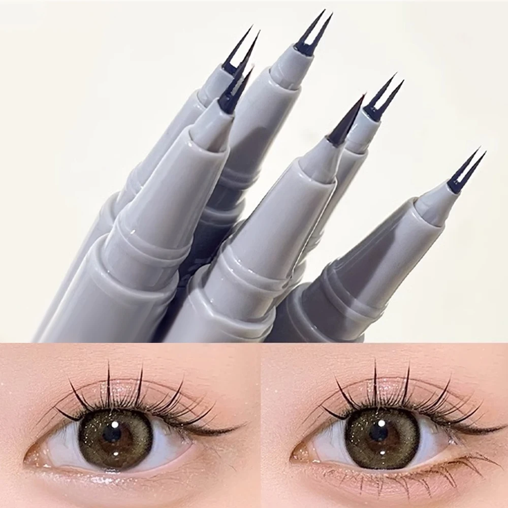 Waterproof Double-tip Eyelash Pencil Double Tip Lower Eyelash Pencil Waterproof Liquid Eyeliner Two-claw Bottom Lashes Pencil