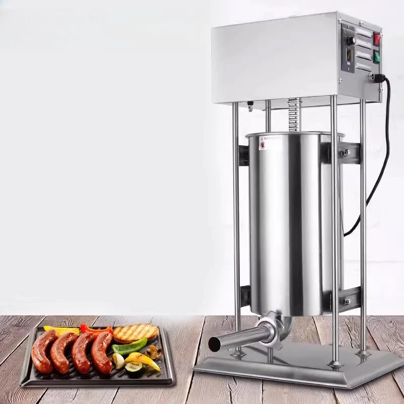 

Dual Power Sausage Stuffer 304 Steel Electric Hand Operated Sausage Making Machine Home Business Use