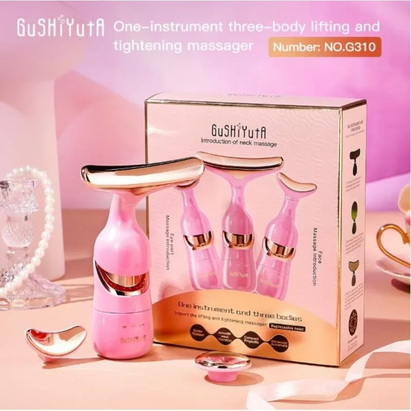 

3 In 1 Electric Face Massager Neck Facial Eye Massage Introducer Microcurrent Skin Rejuvenation Anti Aging Device Beauty Tools