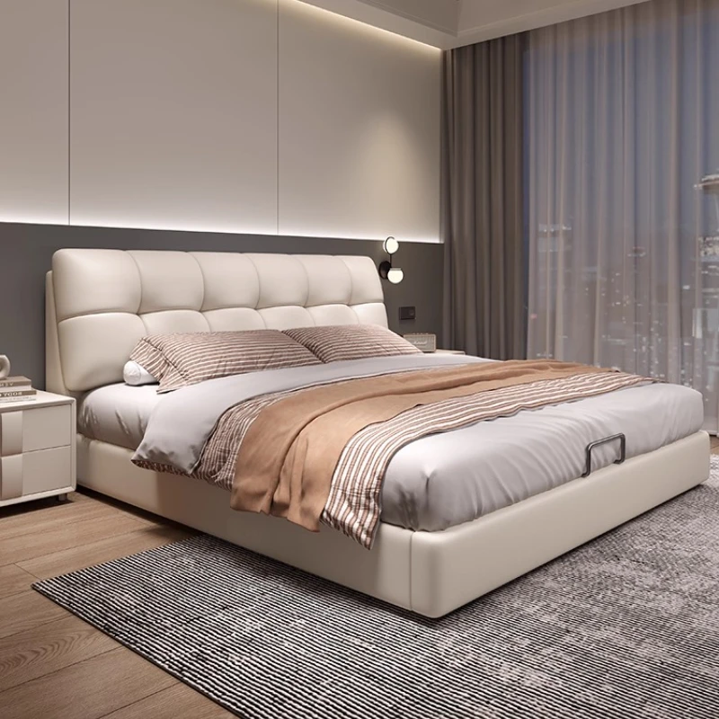 

220x200cm with headboard bedroom beds luxury home modern cosy Double bed king size frame base para cama matrimonial furniture
