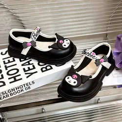 Sanrio Kuromi Lolita Principessa Scarpe in pelle Ragazze Moda Suola morbida Kawaii Cartoon Anime Personaggio Accessori Regalo di festa