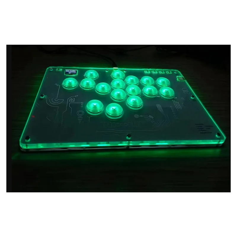 B68C ممر عصا التحكم Hitbox تحكم RGB القتال لعبة لوحة المفاتيح 16 مفاتيح جميع زر تحكم ل PS5 PS4 PS3 سطح البخار