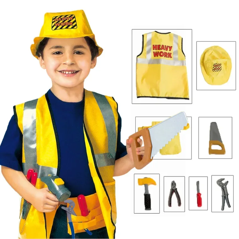2025 New Umorden Kids Child Doctor Nurse Firefighter Astronaut Costume Occupation Game Role Play Kit Set for Boys Girls Party AA