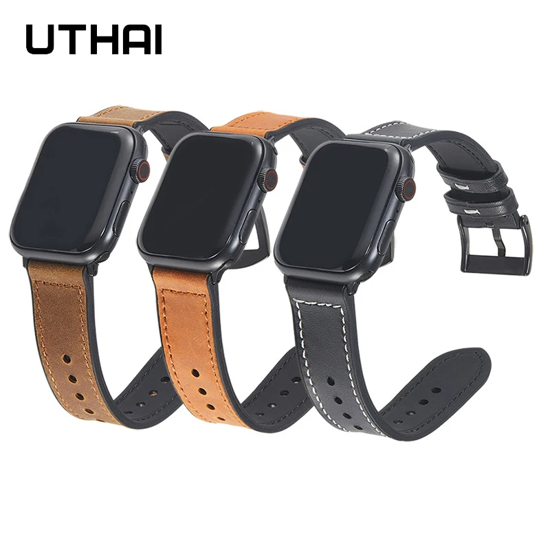 

Кожаный ремешок для Apple Watch band 40 мм 44 мм 45 мм 41 мм 38 мм 42 мм apple watch series 7, iWatch Series 3 4 5 6 F41