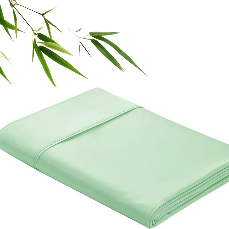100% Bamboo Fibre Bedsheet Twin Queen King Size Flat Sheet Summer Solid Color Antibacterial Cooling Single And Double Bed Linens