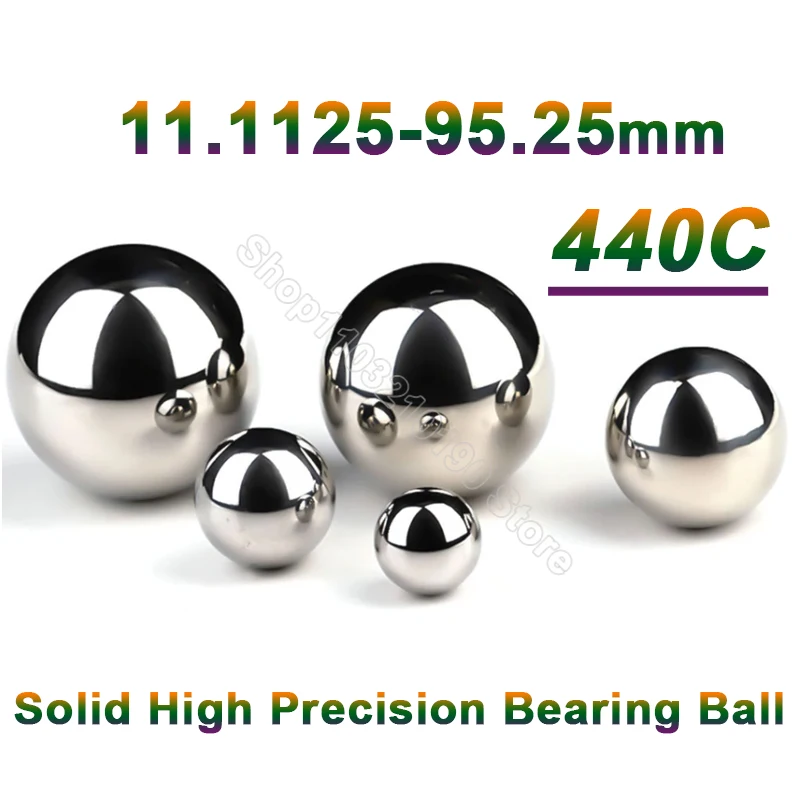 

440C Stainless Steel Solid Ball High Precision 9Cr18Mo Bearing Ball Smooth Round Ball Beads Dia 11.1125/12/12.7/13/14/15-95.25mm