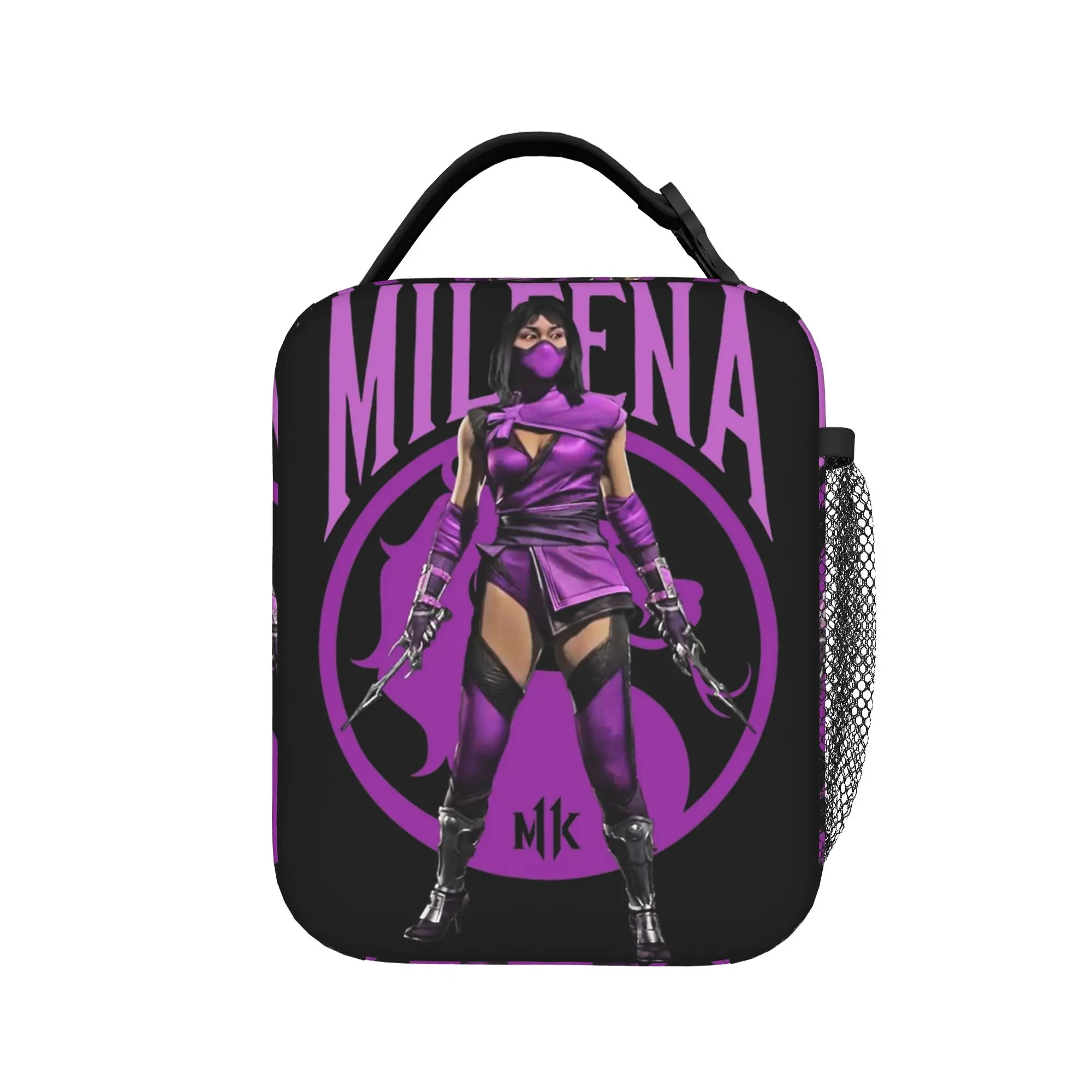 MORTAL KOMBAT MILEENA Bolsa térmica isolada para almoço, portátil, reutilizável, bolsa térmica, lancheira, praia, viagem, bolsas para alimentos