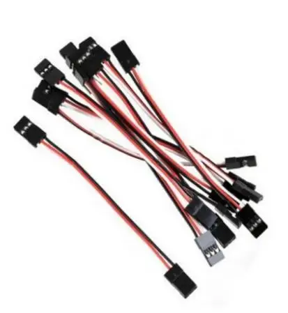 10pcs/lot 10CM  Male to Male JR Plug Servo Extension Lead Wire Cable 100mm for RC Plane Quadcopter