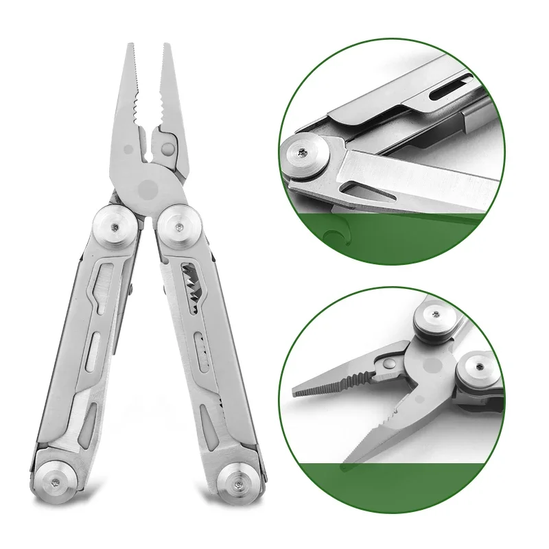 Multitool, 12-in-1 Multitools Pliers with Professional Multi-tool for Survival, Camping and Hunting, Gifts for Men Dad Hus band
