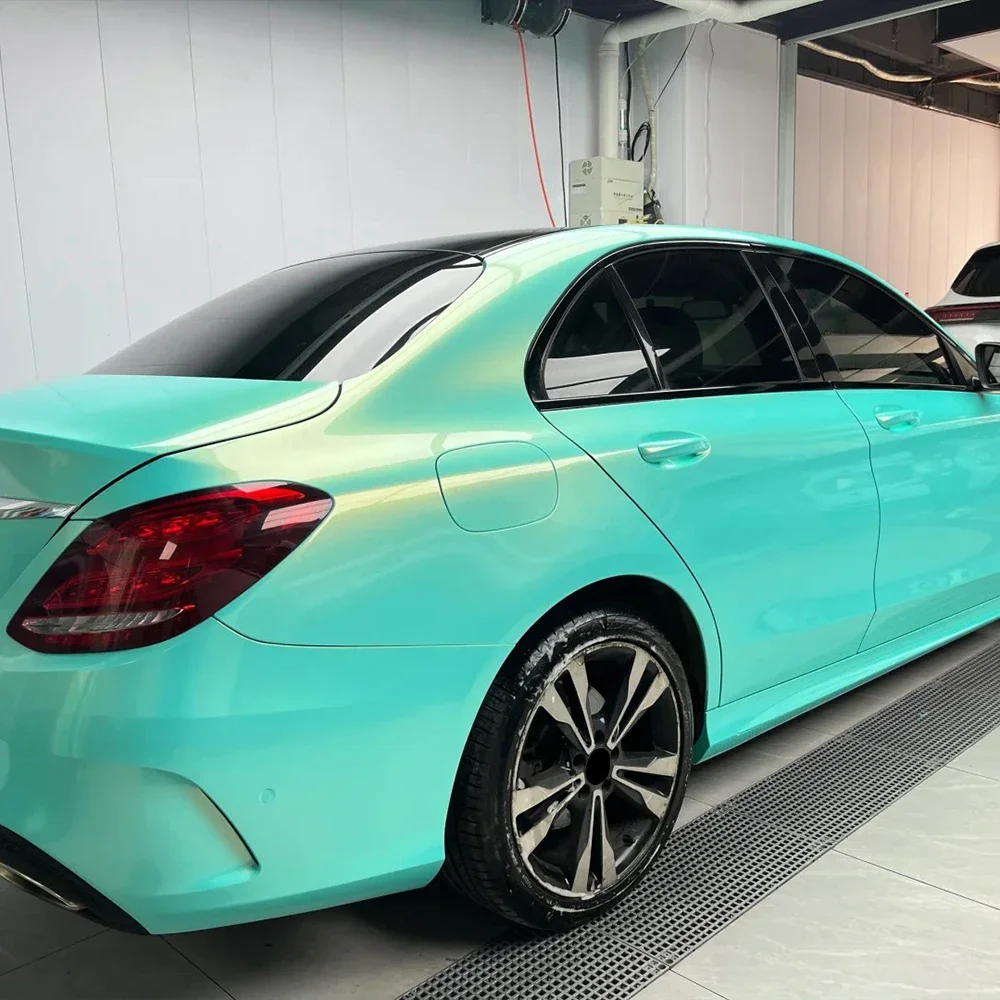 سيارة الفينيل التفاف ملصق سوبر ماجيك تيفاني لون تغيير فيلم دراجة نارية ملصق مائي ضبط السيارات أطقم متوفرة بأبعاد مختلفة