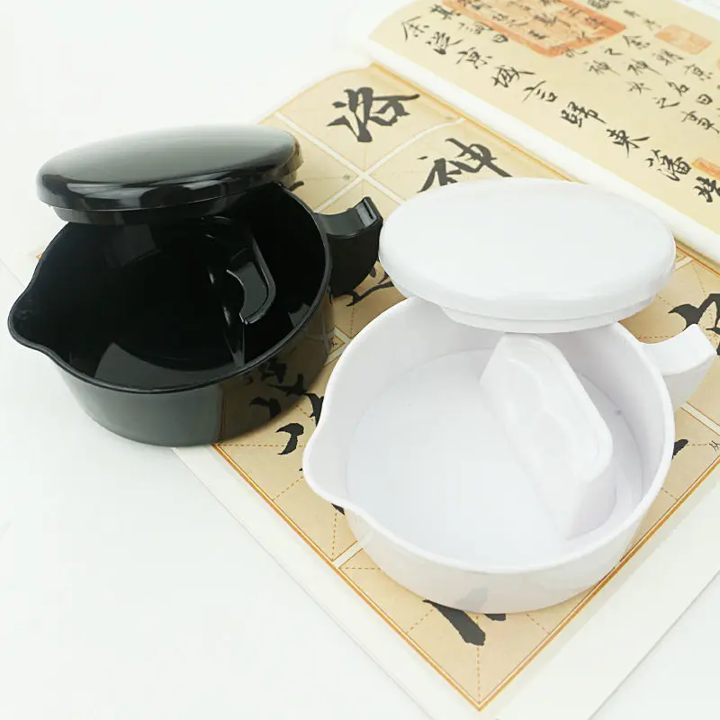 Multifunctional With Cover Pool Plastic Imitation Porcelain Cartridges Calligraphy Students Drop-resistant Brush Ink