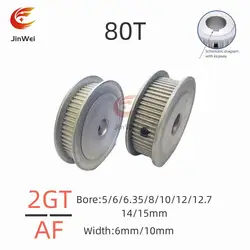 GT2/2GT Number of Teeth 80T Timing Pulley Bore 4/5/6/6.35/8/10/12/12.7/14/15mm For Belt Width: 6mm/10mm Timing Belt