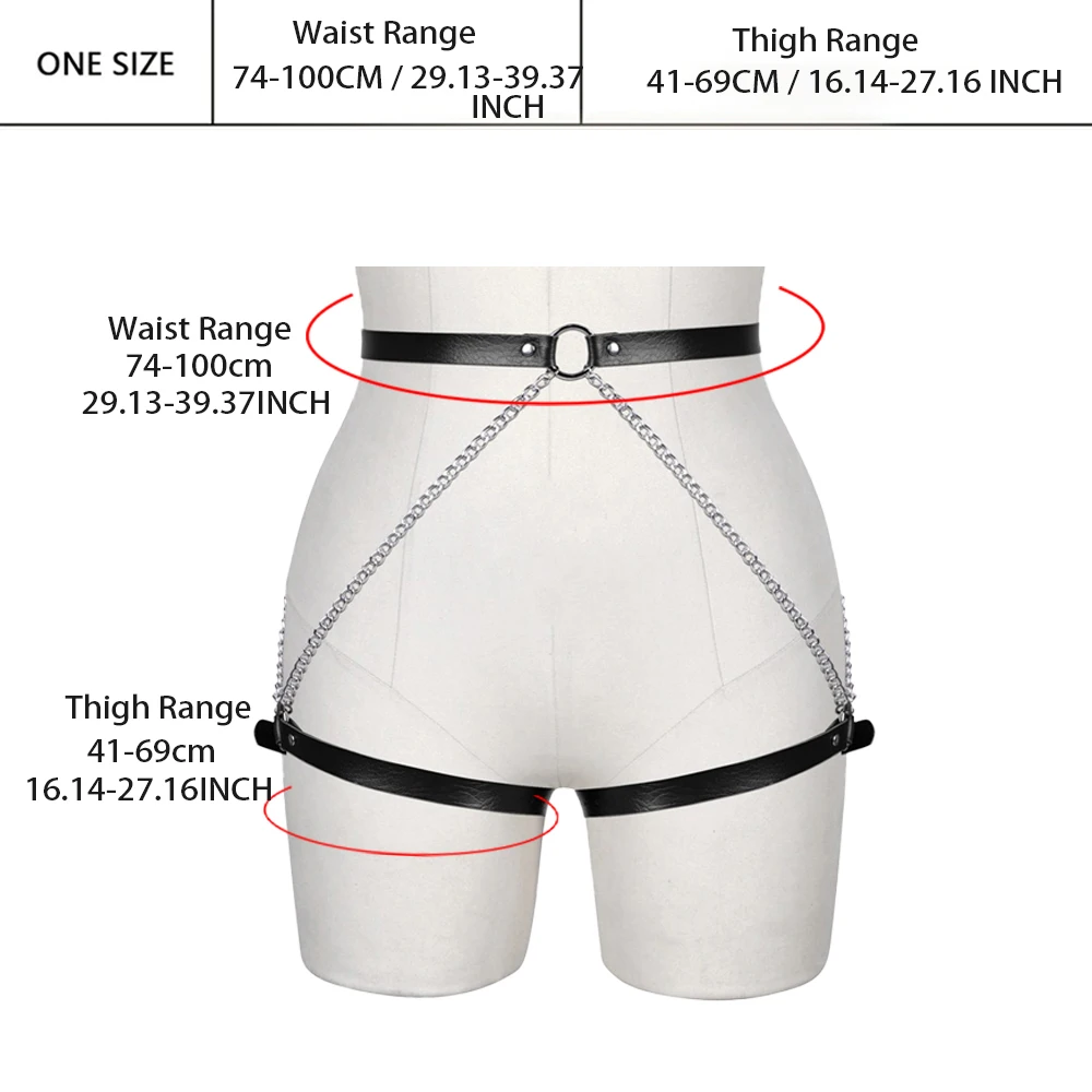 المرأة مثير الرباط حزام الملابس الداخلية الساق تسخير عبودية الملابس الداخلية الفخذ الرباط القوطية الملابس مهرجان الهذيان الزي الإكسسوارات
