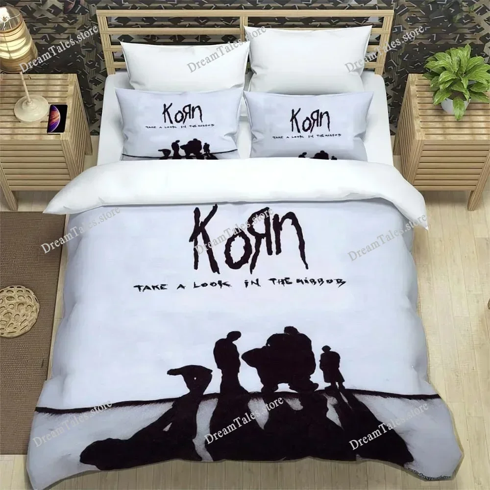 

Fashion Rock Band K-Korn Sheet Quilt Covers Bedding Dormitory Sheets Soft Warm Bedding Set Home Textileextile Luxury Gift029