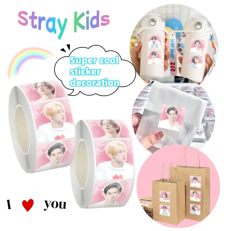 

SKZOO Stray Kids Bangchan Lee Know Roll Sticker ins Style High Color Value Star Seal Sticker Student DIY Hand Account Sticker