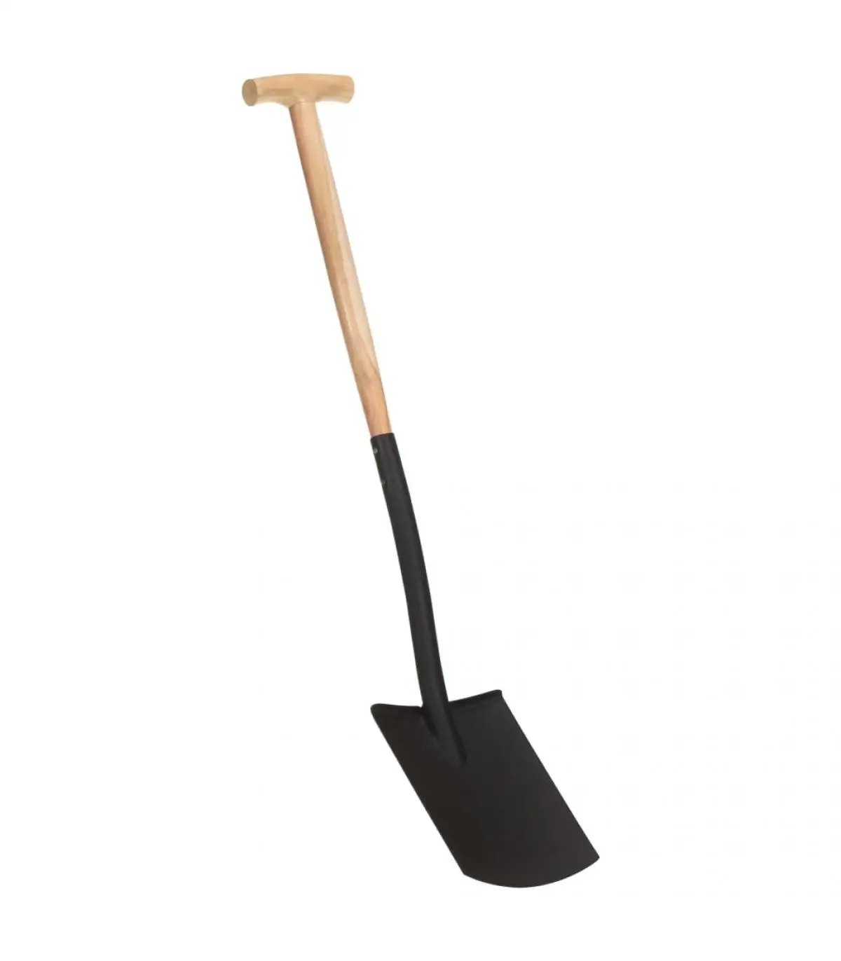 Hardwood steel T grip garden shovel and spikes