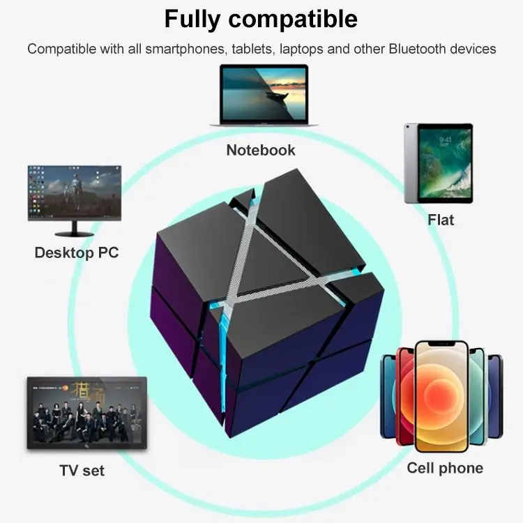 Mini Portable Bluetooth Speaker  Wireless Surround Sound TF Card Slot for Outdoor Use MP3 Music Player Built-in FM Radio