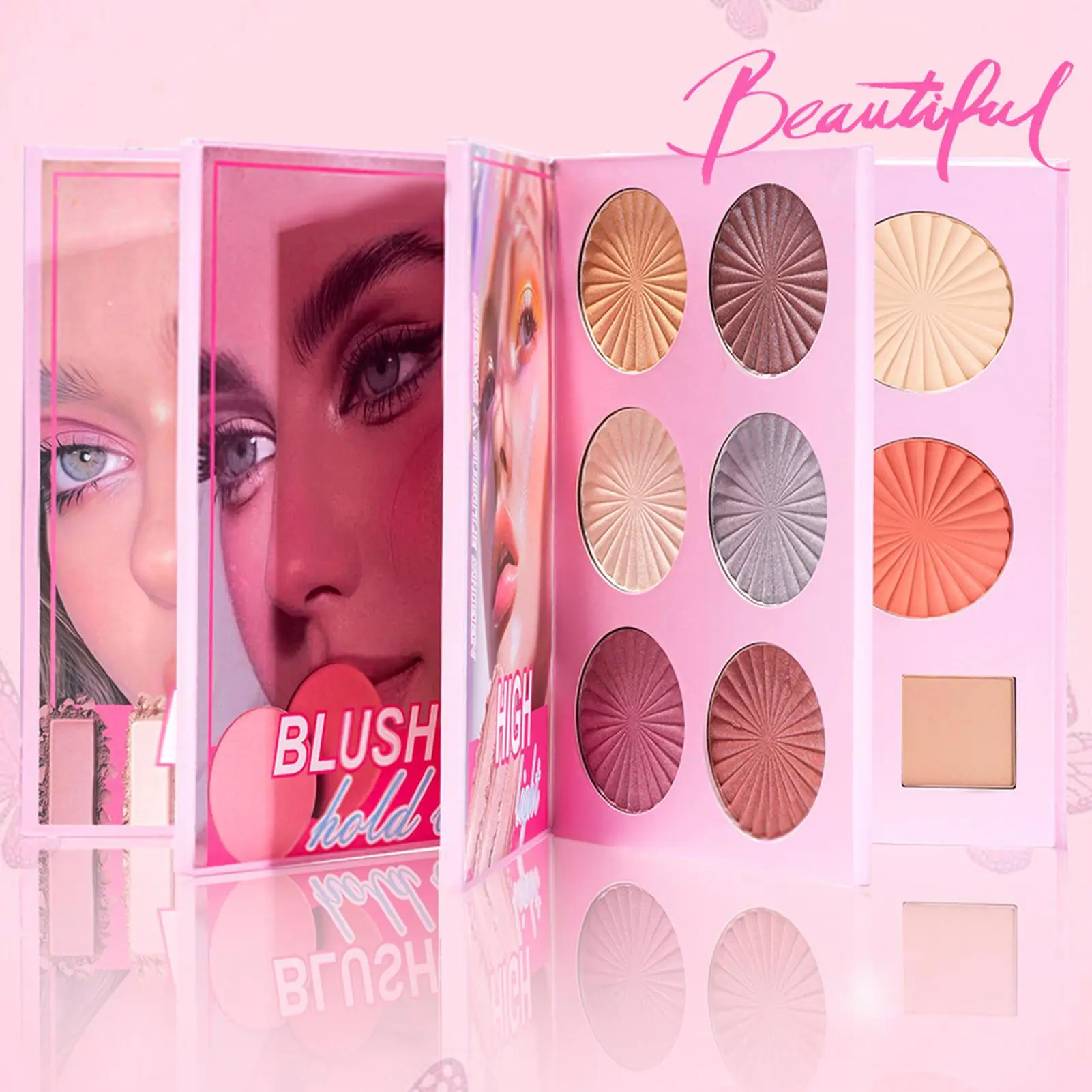 ホットパーフェクトメイクアップセット、メイクアップマジックブック、アイシャドウ、リップグロス、ルージュ、ハイライト、そしてメイクアップブックの完全セットを含む