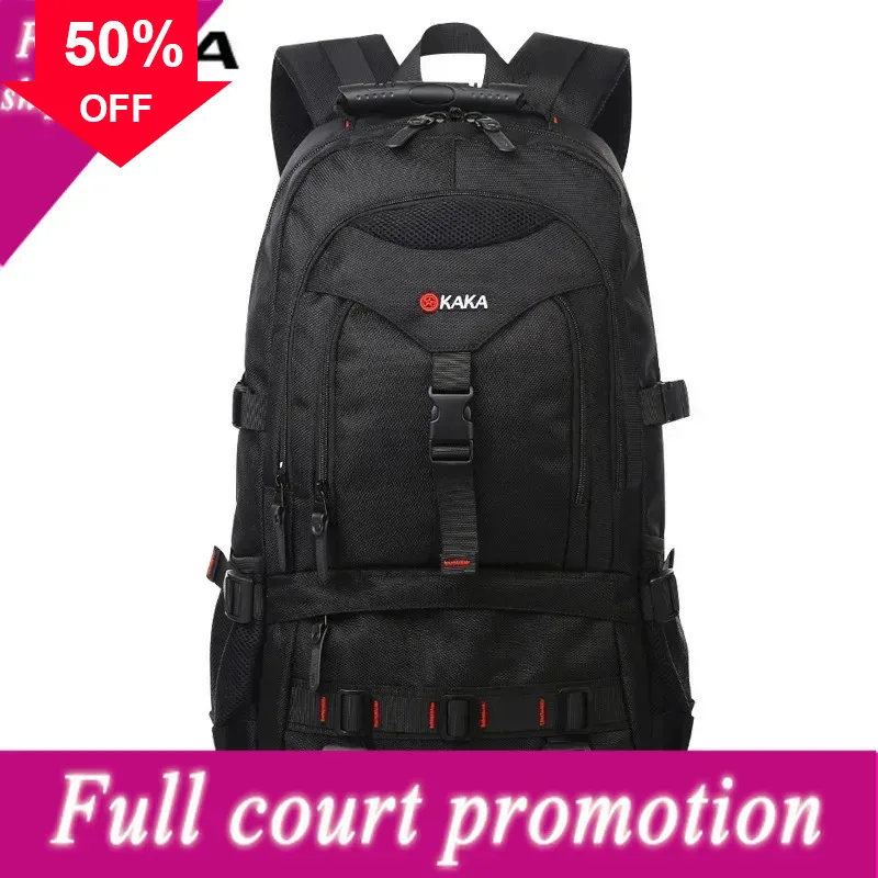 

KAKA мужской рюкзак дорожная сумка 40л большой емкости полиэстер водонепроницаемые рюкзаки женские высокое качество сумки на плечо Bagpack