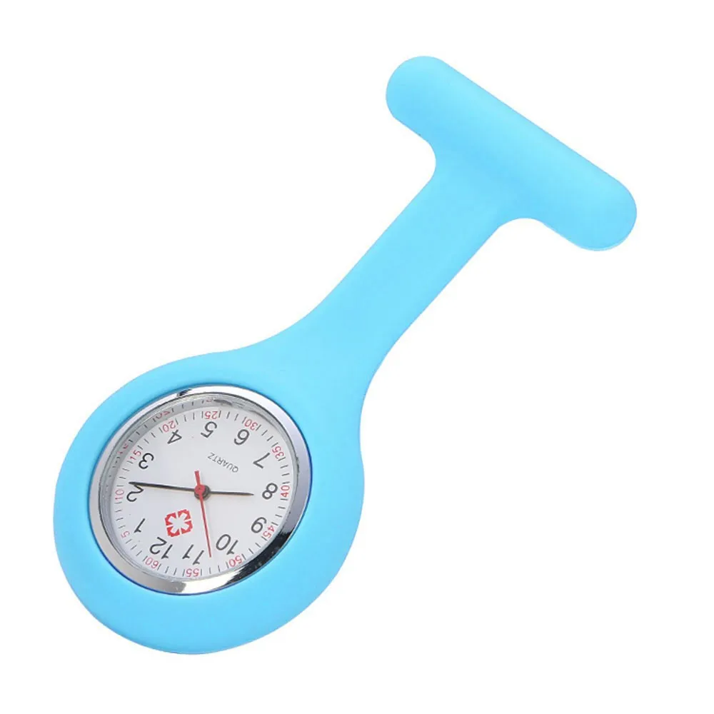 Montre de poche en Silicone pour infirmières, Mini, mignonne, broche, tunique, Fob, avec batterie gratuite, pour médecin, unisexe, horloge