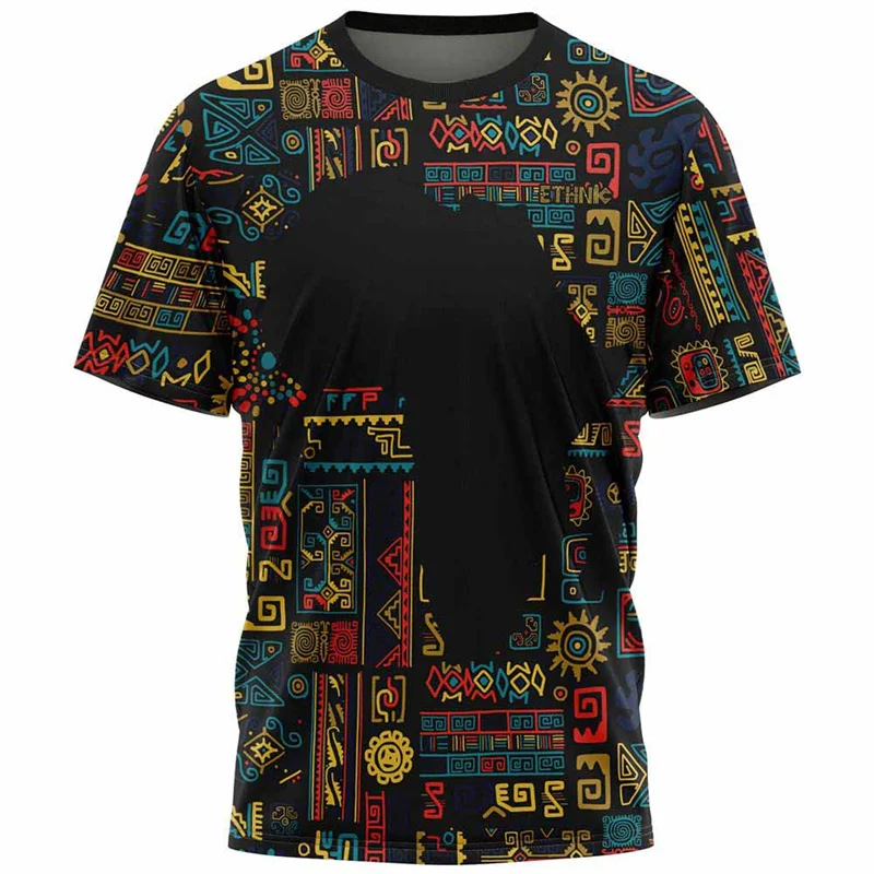 

Ethnic Tribal Dashiki Pattern T-Shirt For Men African 3D Print Tee Summer Casual Harajuku Short Sleeve Loose T Shirts O-Neck Top