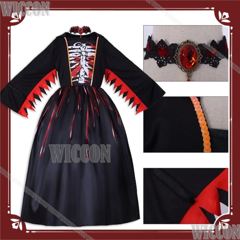 

Halloween Witch Clothes Black Dress Cosplay Witchcraft Party Outfit Halloween Horror Cosplay Girls Party Dress Carnival Outfit