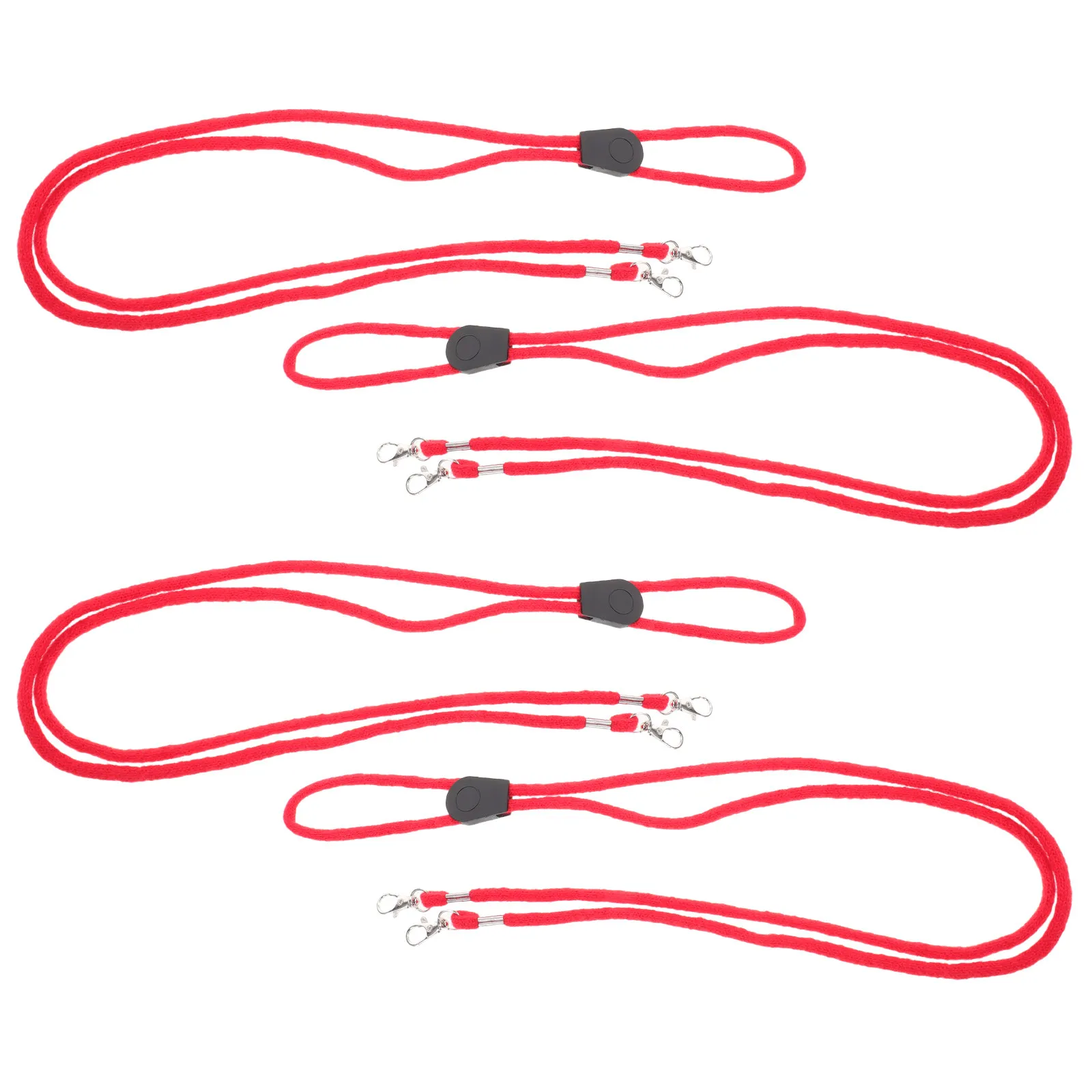 

4Pcs Kids Ski Glove Straps Adjustable Anti-Lost Neck Lanyard Rope Metal Clips Children Snowboarding Glove Safety Strap Winter