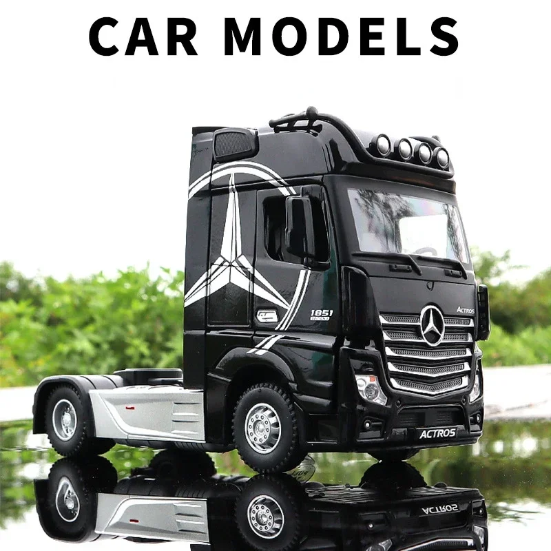 1:24 ciężarówka Mercedes-Benz ACIROS symulacja Diecast Metal Alloy Model samochodu dźwięk światło wycofać kolekcja zabawek dla dzieci prezenty A561