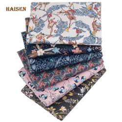 Vintage Classic Floral,Printed Twill Cotton Fabric,Patchwork Cloth For DIY Sewing Quilting Baby&Child Material,6 Pcs,40x50cm