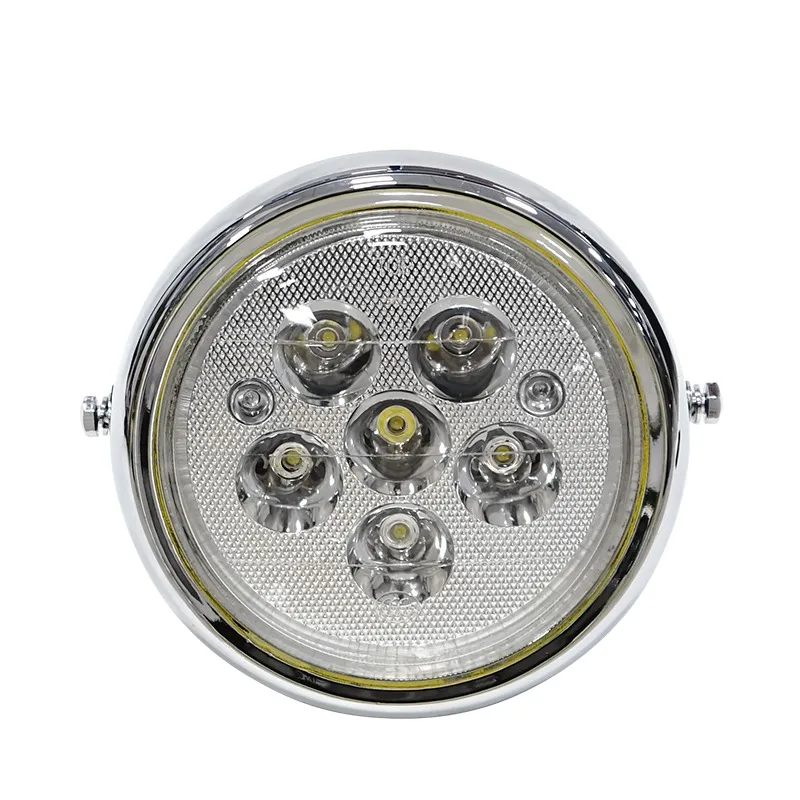 Motorcycle CG 150 200 250 cc Wholesale Durable Round Light Emitting Diode Headlamp Tricycle High Life Headlamp