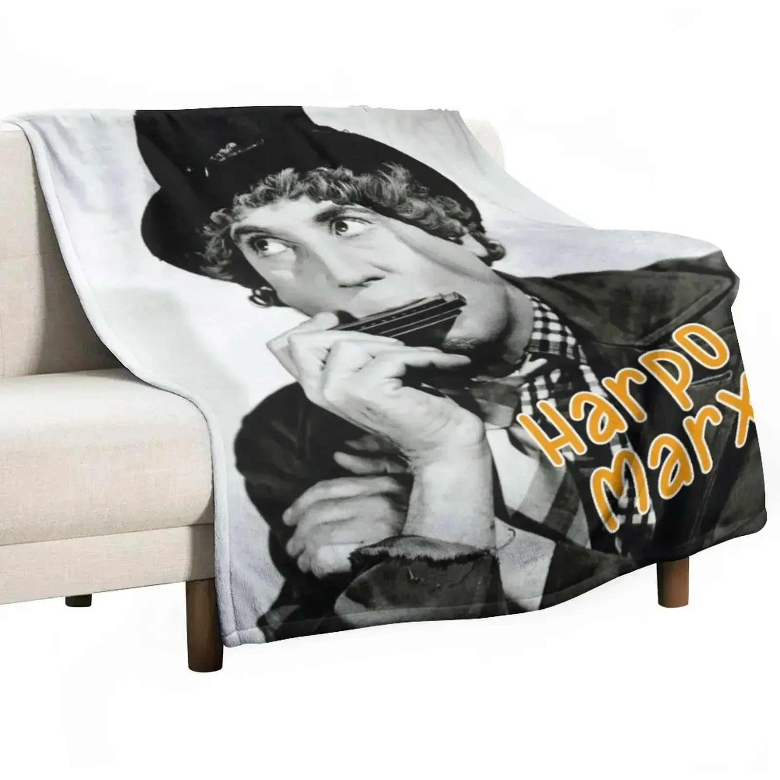 

Harpo Marx Throw Blanket Bed Fashionable Retros Blankets