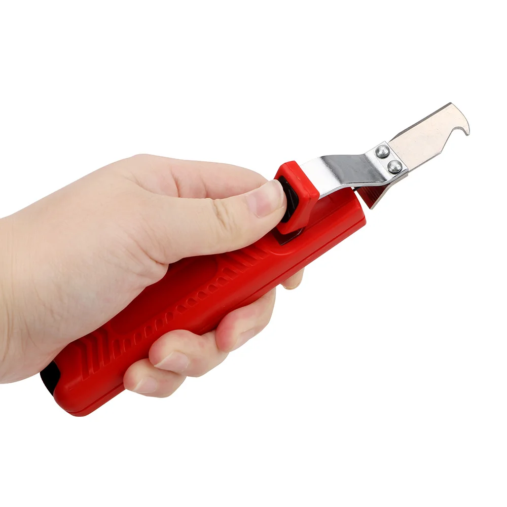 Regulowany ściągacz izolacji z ergonomicznym gumowym uchwytem, ściągacz izolacji do kabli 8-28mm, nóż do ściągania izolacji z kabli PVC. — zdjęcie 5
