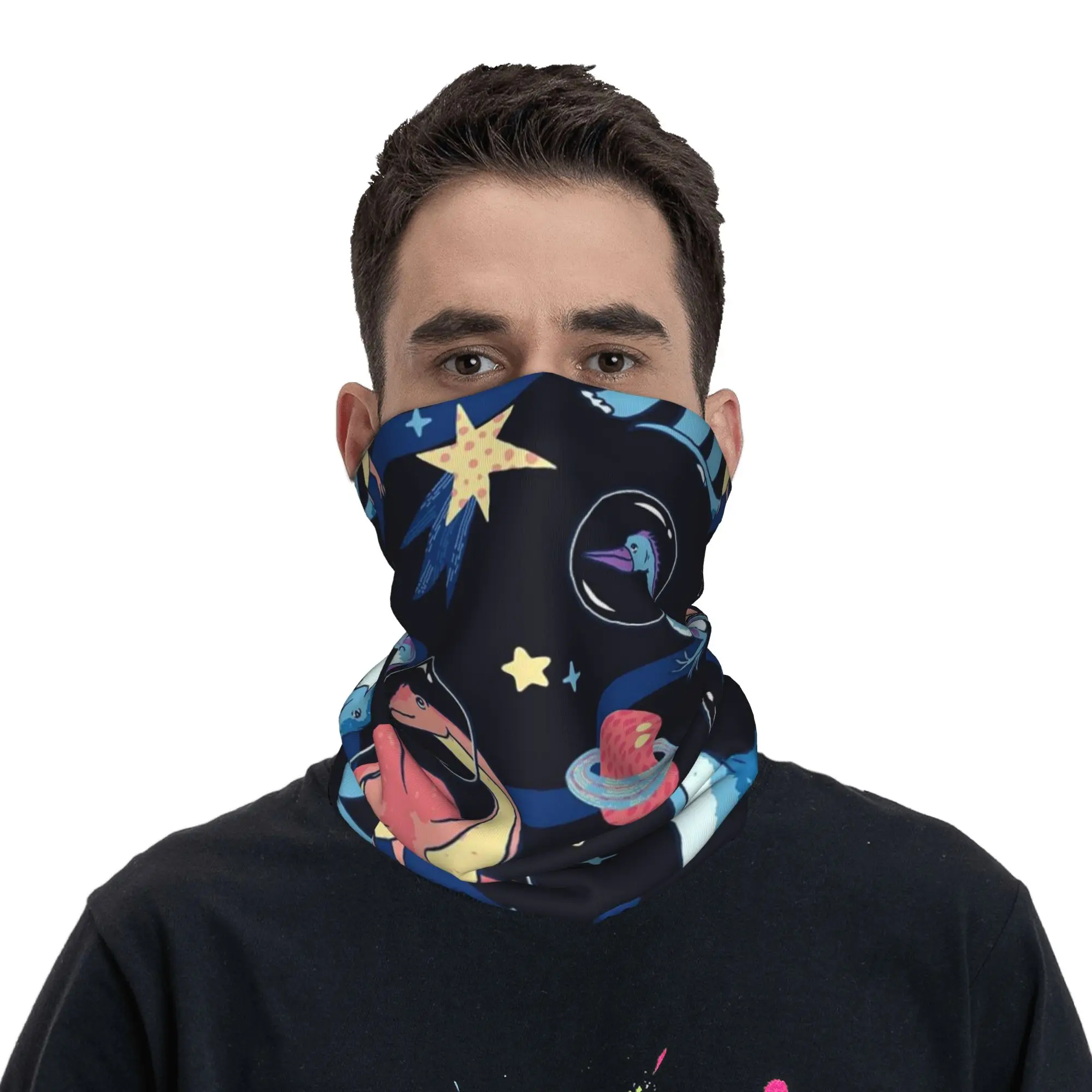 Dinosaur Bandana Neck Cover Printed Wrap Scarf Warm Face Mask Hiking Fishing Unisex Adult