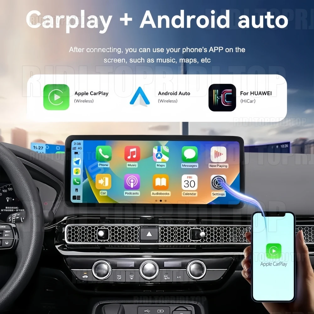 Car Accessories Radio For Honda Accord Civic 2022-2025 Android Auto GPS Navi Multimedia Stereo Receiver Head Unit Offline Maps