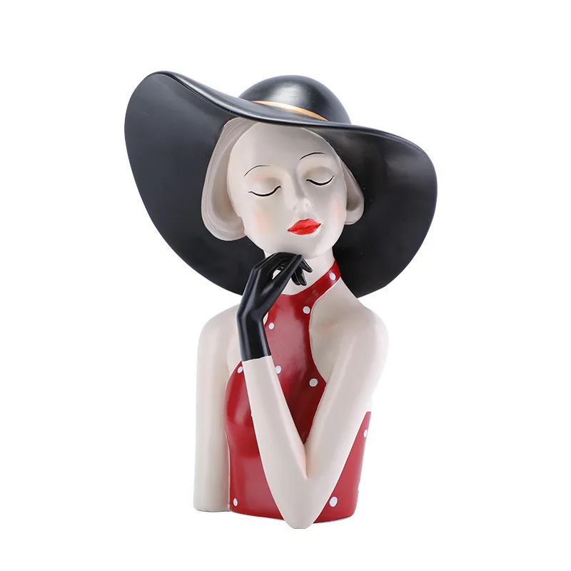 Figurine de fille moderne à la mode nordique, meuble TV pour la maison, modèle de chambre, meilleur ami, cadeau d'anniversaire pour femmes