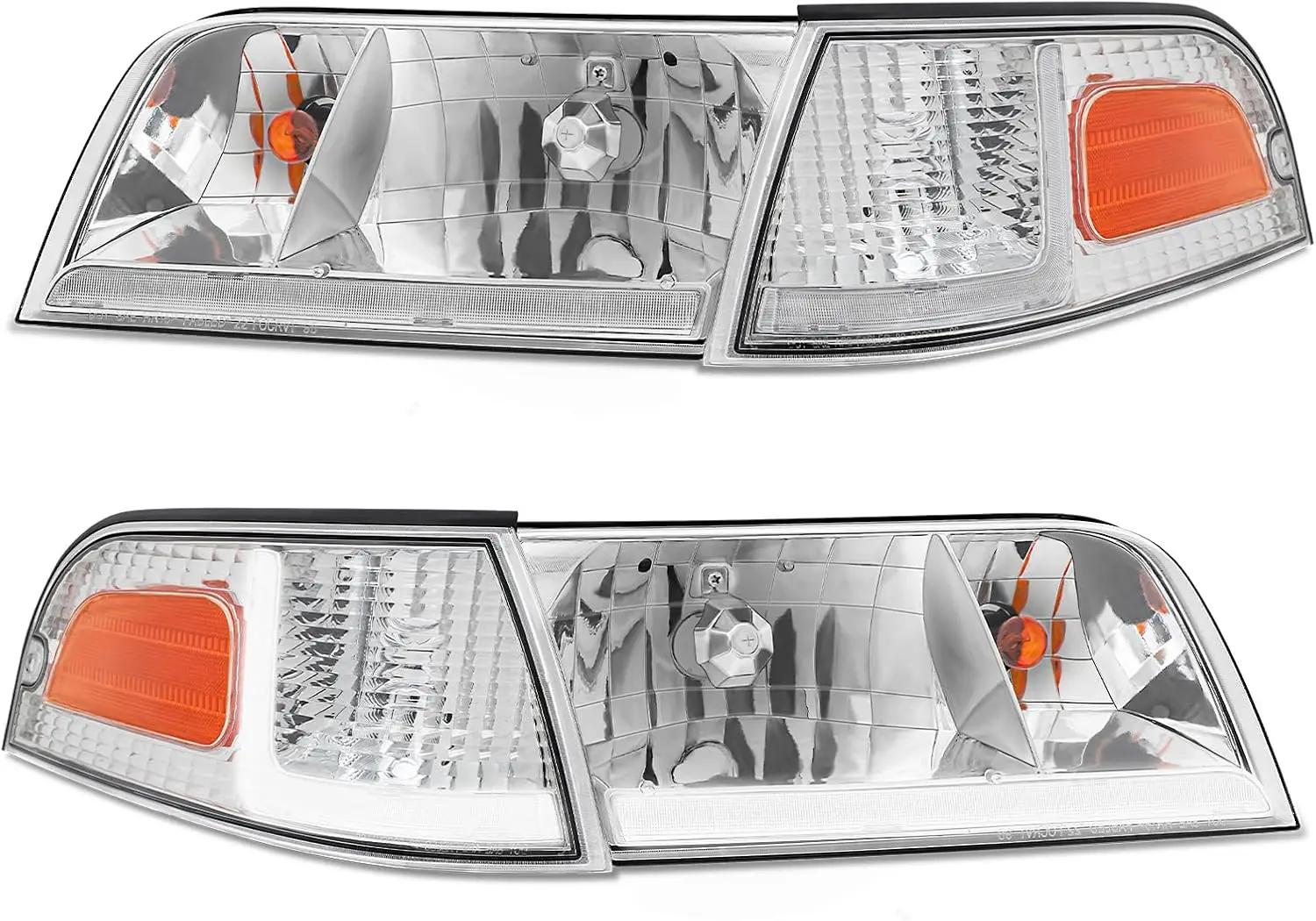 

Фара в сборе подходит для Ford Crown Victoria 1998-2011 годов со светодиодными дневными ходовыми огнями 98 99 00 01 02 03 04 05 06 07 08 09 10 1