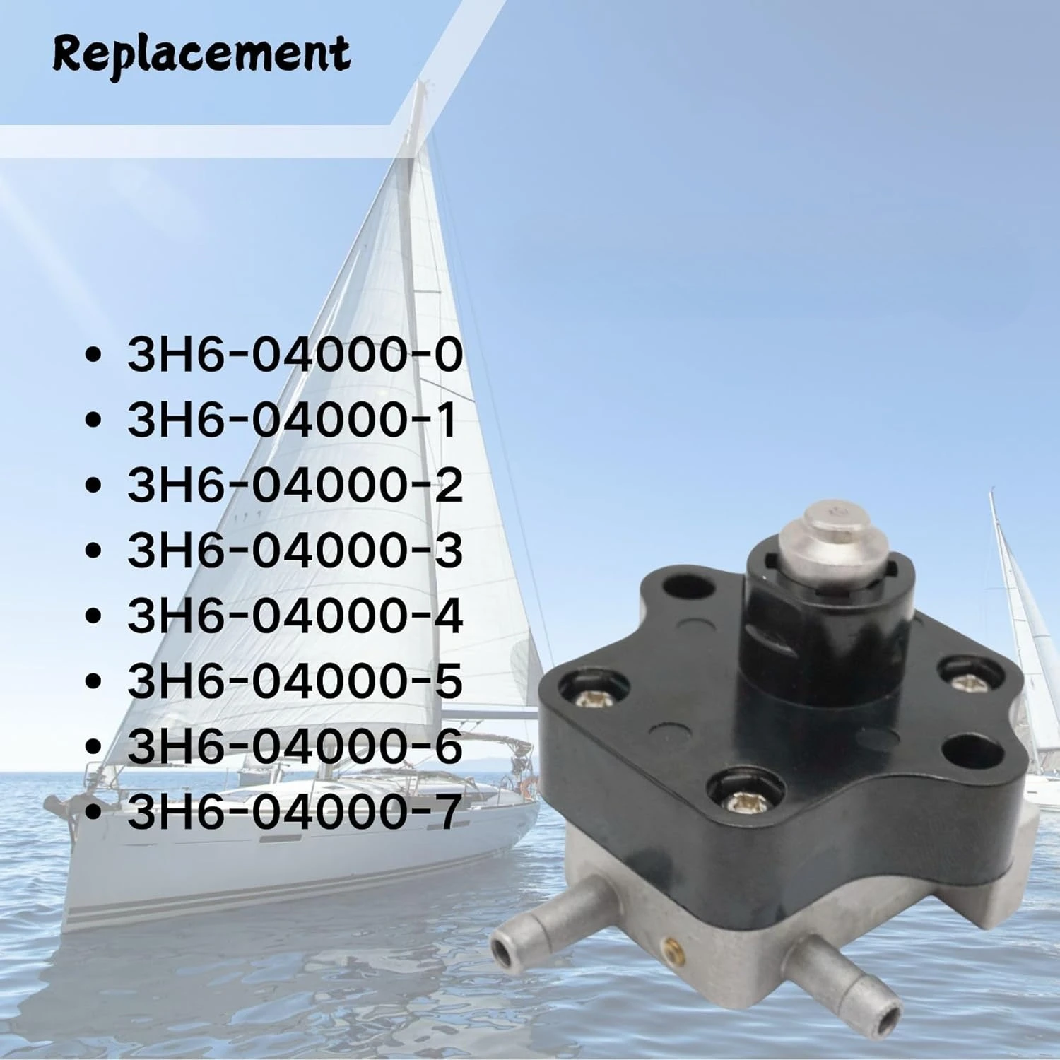 803529T06 Fuel Pump for Mercury 4 5 6 HP and for Tohatsu Nissan 4 5 6 8 9.8 HP Outboard Engines Replace 3H6-04000 803529T