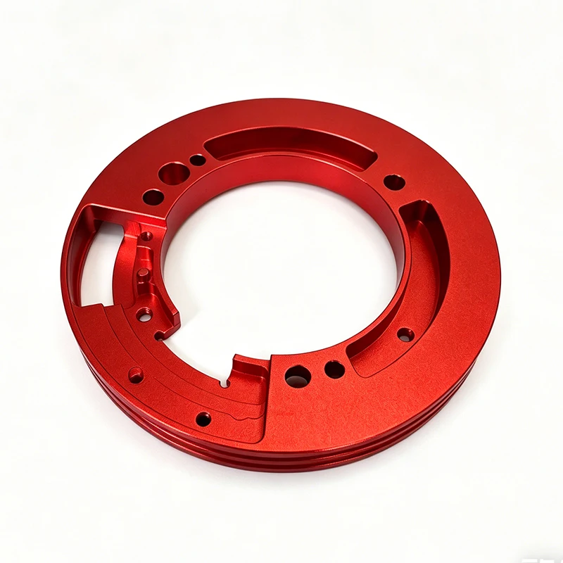 Custom Red Anodized CNC Machined Aluminum Plate CNC Mchining Service