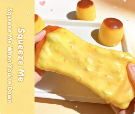 Squeaky Building Block Ball Crunchy Caramel Pudding Handmade Ball Finished Pinch Music Toy Decompression Vent Artifact
