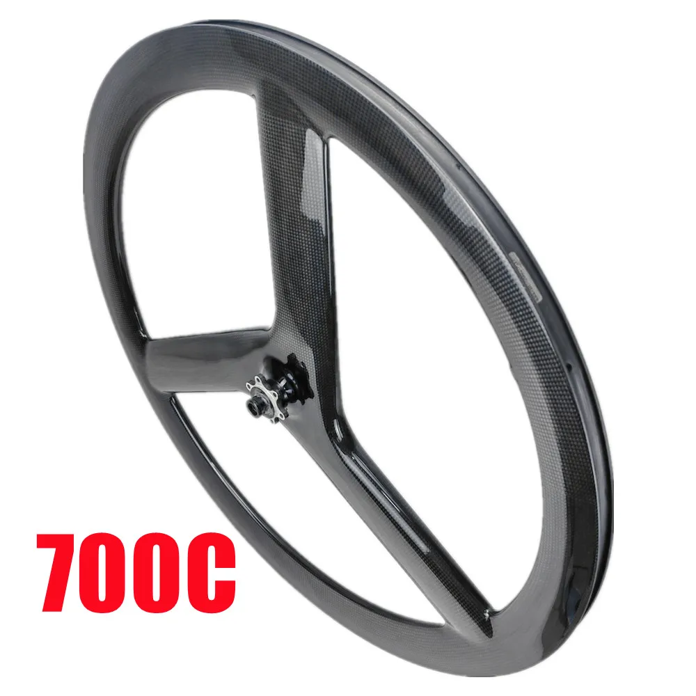 

20mm Width 50MM Depth Disc Brake Road Bike Tri Spokes Road Bike Wheel 3Spokes 700c Wheel Tubular 3spokes Bike Track Wheel