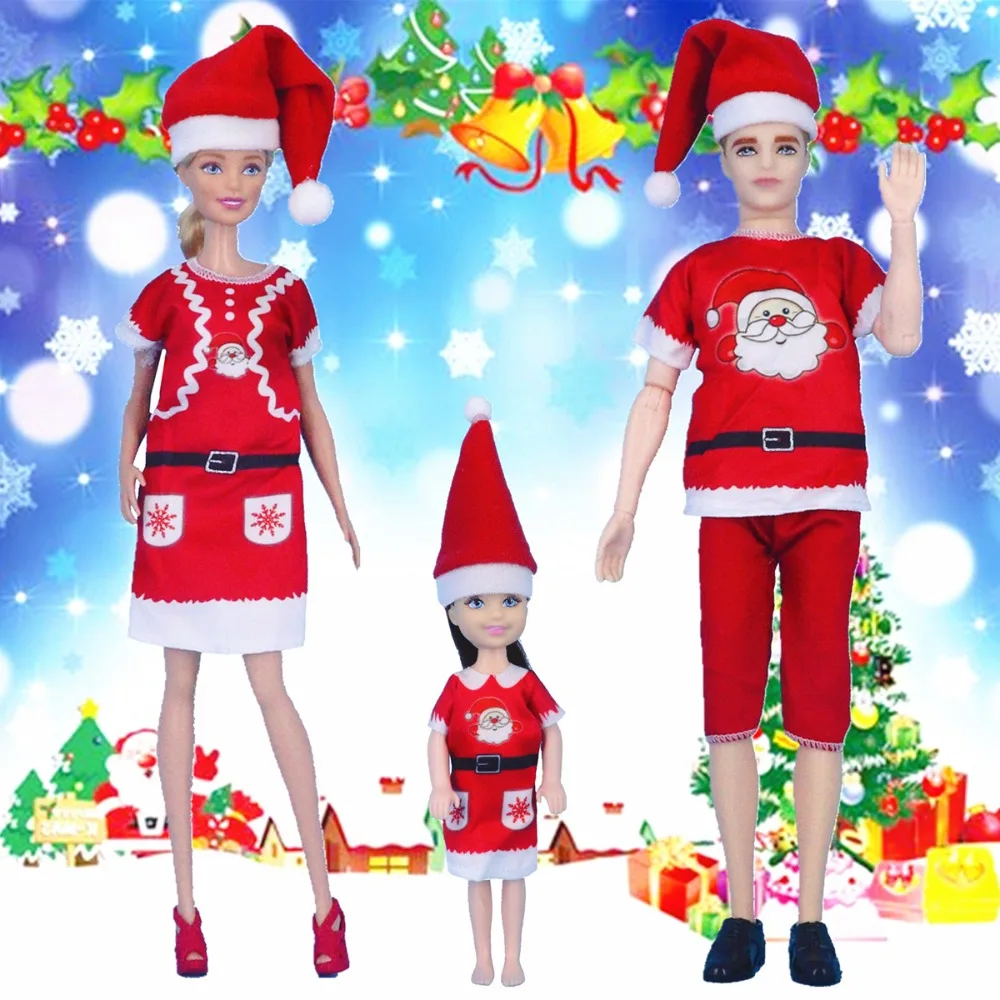 11.8inch 11.8inch Doll Clothes 30cm Christmas Elfs Series Doll Christmas Dress Fashionable Kawaii Christmas Doll Clothes