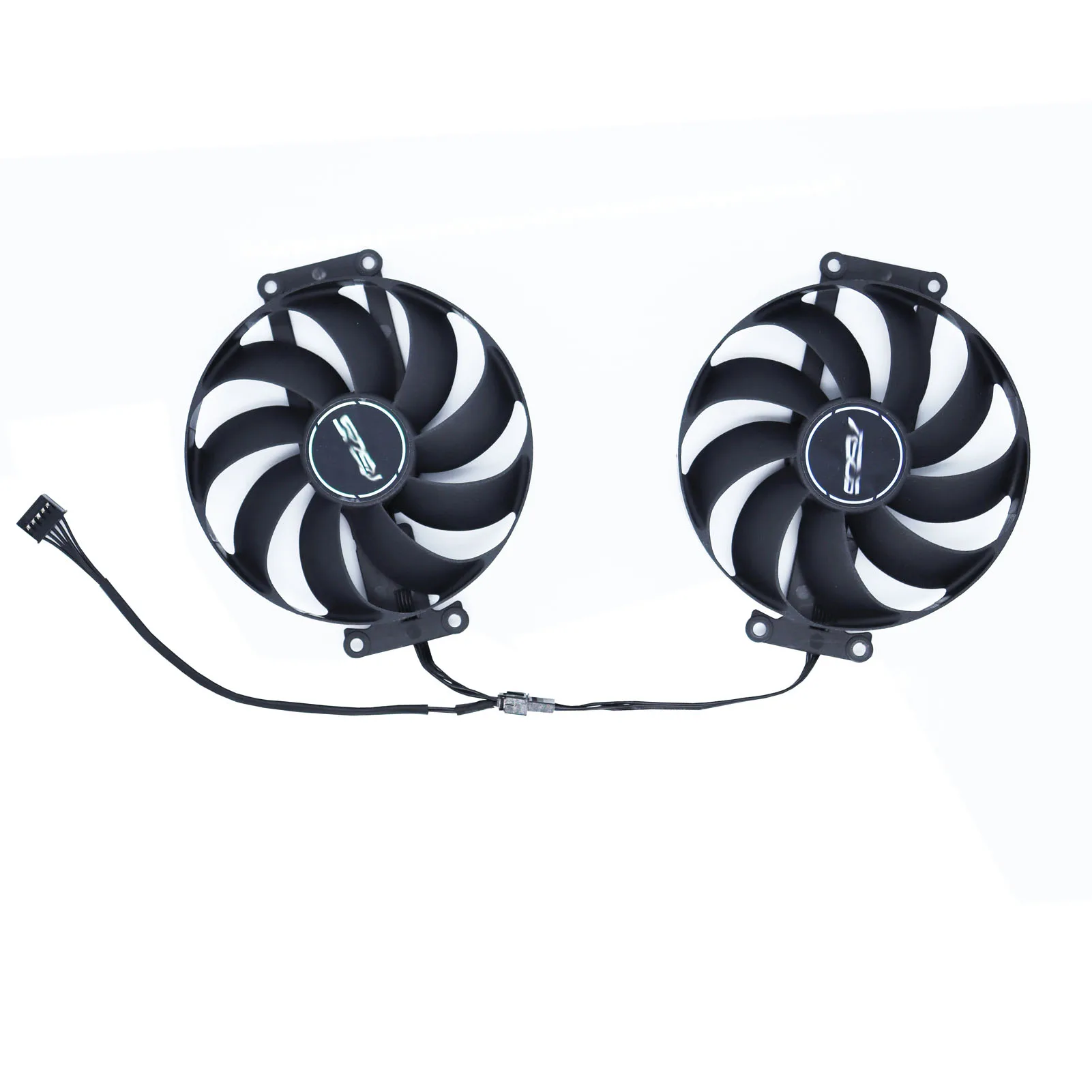 GPU Graphics Cooler,Video Card Fan,For ASUS DUAL RX 7600 OC V2 DUAL-RX7600-O8G-V2 8gb,5Pin 5lines T129215SU Replace PLA09215S12H